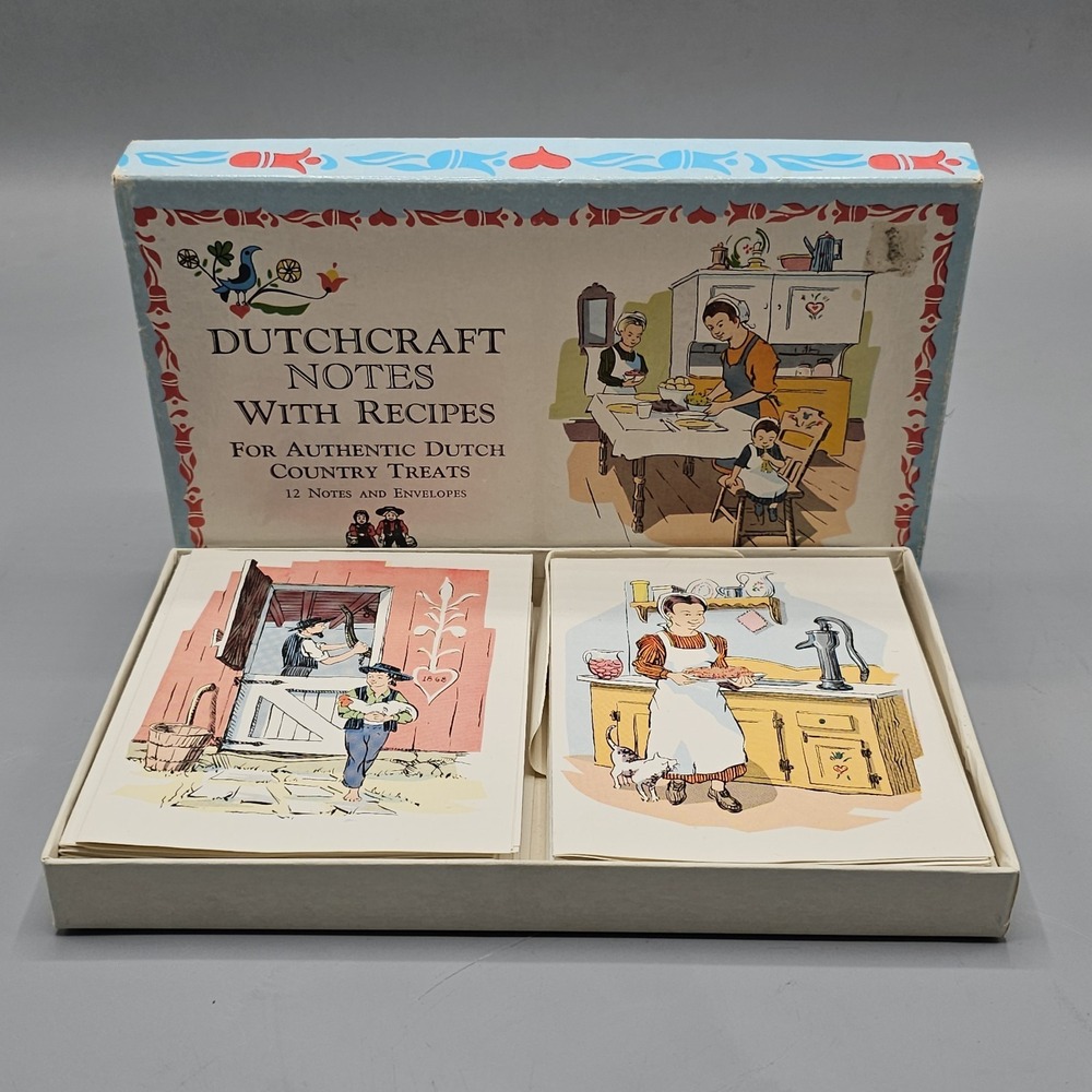 Vintage Dutchcraft Notes With Recipes‎ PA 12 Notes And Envelopes Complete
